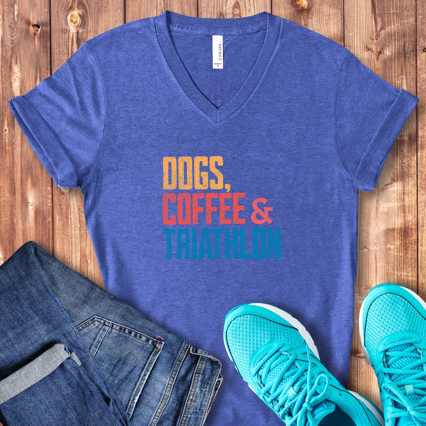 Dogs, Coffee & Tri V-Neck
