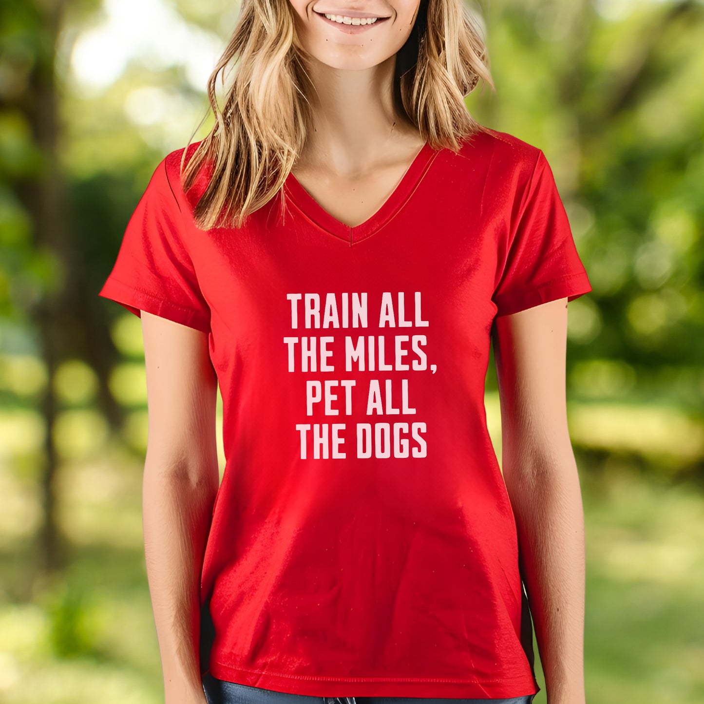 Train & Pet Dogs V-Neck