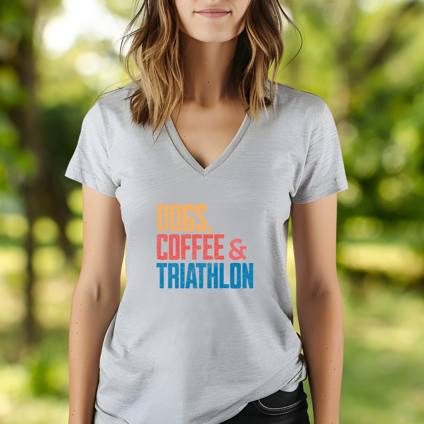 Dogs, Coffee & Tri V-Neck