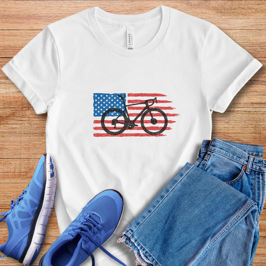 US Flag Bike Tee