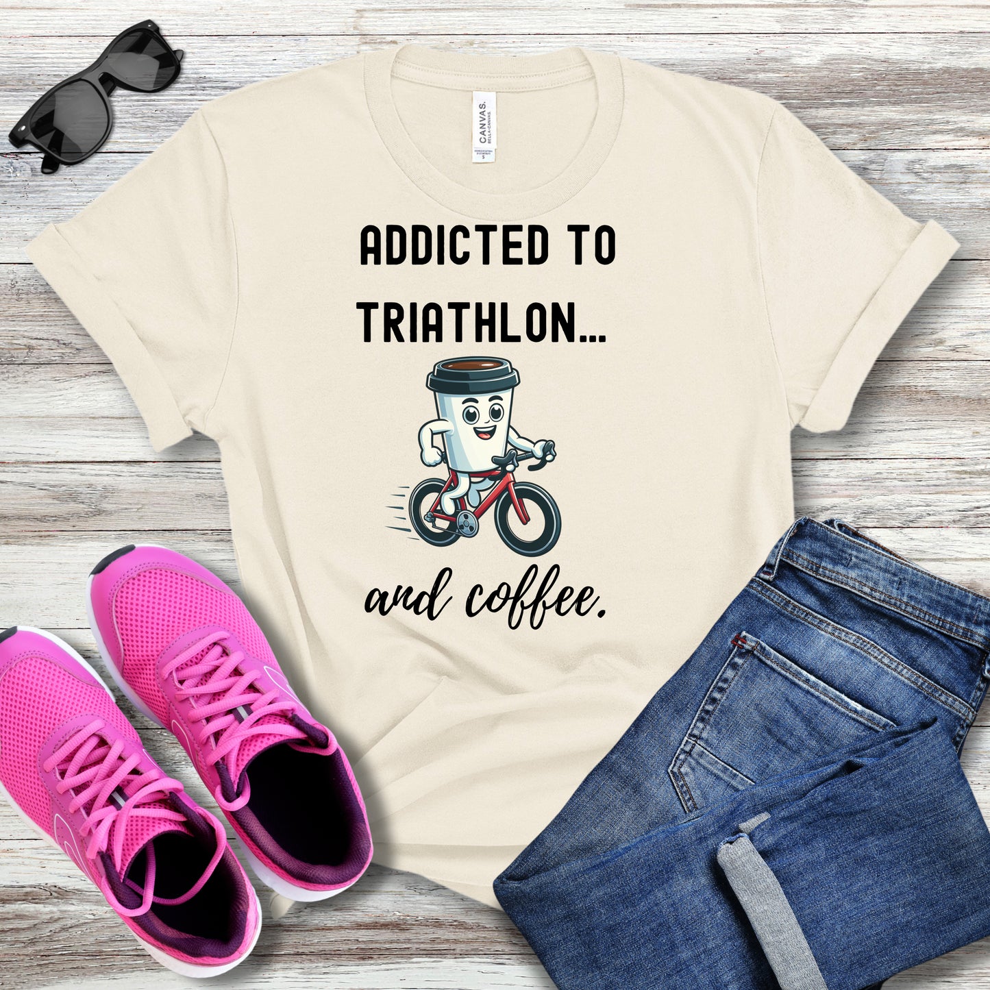 Addicted to Coffee & Triathlon Tee