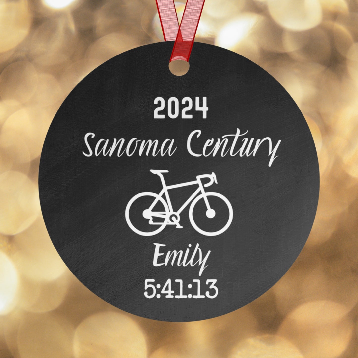 Metal Cycling Ornament - Black Look