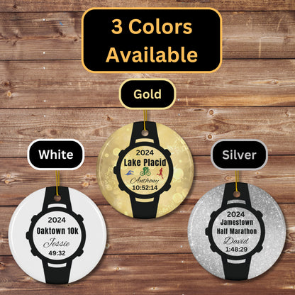 Ceramic Gold Watch Ornament w/Images